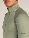 Men’s Merino 260 ZoneKnit™ long sleeve Half Zip Loden/Lichen - 9