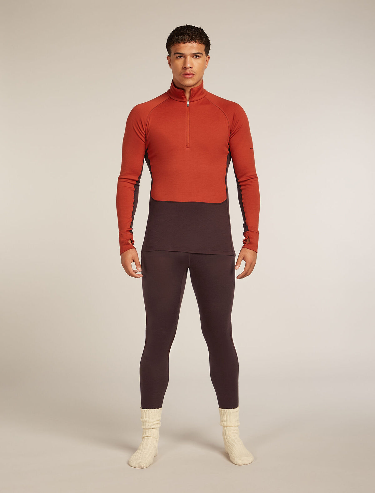 Men’s Merino 260 ZoneKnit™ long sleeve Half Zip Java/Agate - 10
