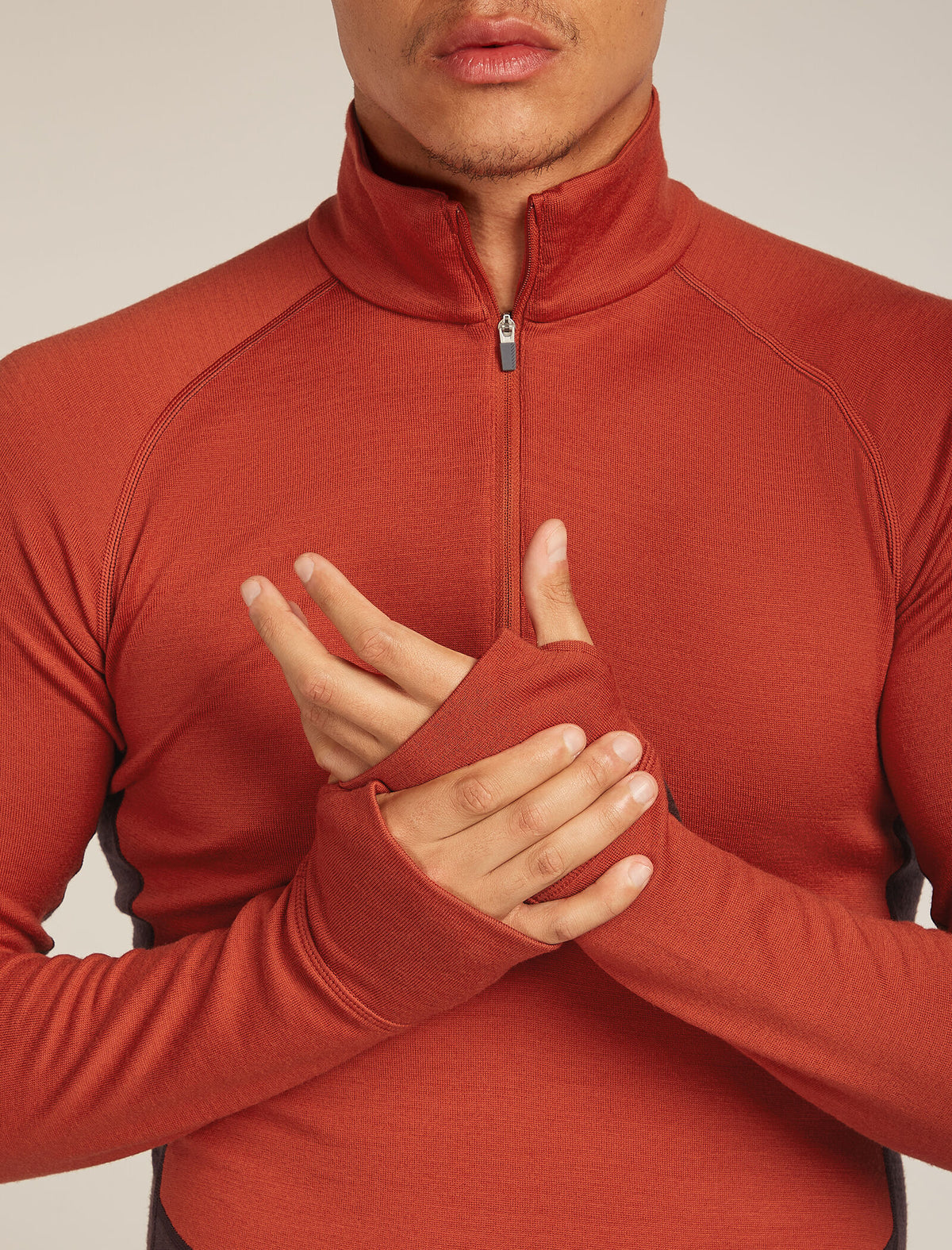Men’s Merino 260 ZoneKnit™ long sleeve Half Zip Java/Agate - 5