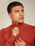 Men’s Merino 260 ZoneKnit™ long sleeve Half Zip Java/Agate - 7