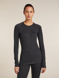 Women’s Merino 260 ZoneKnit™ long sleeve Crewe Jet hthr - 1