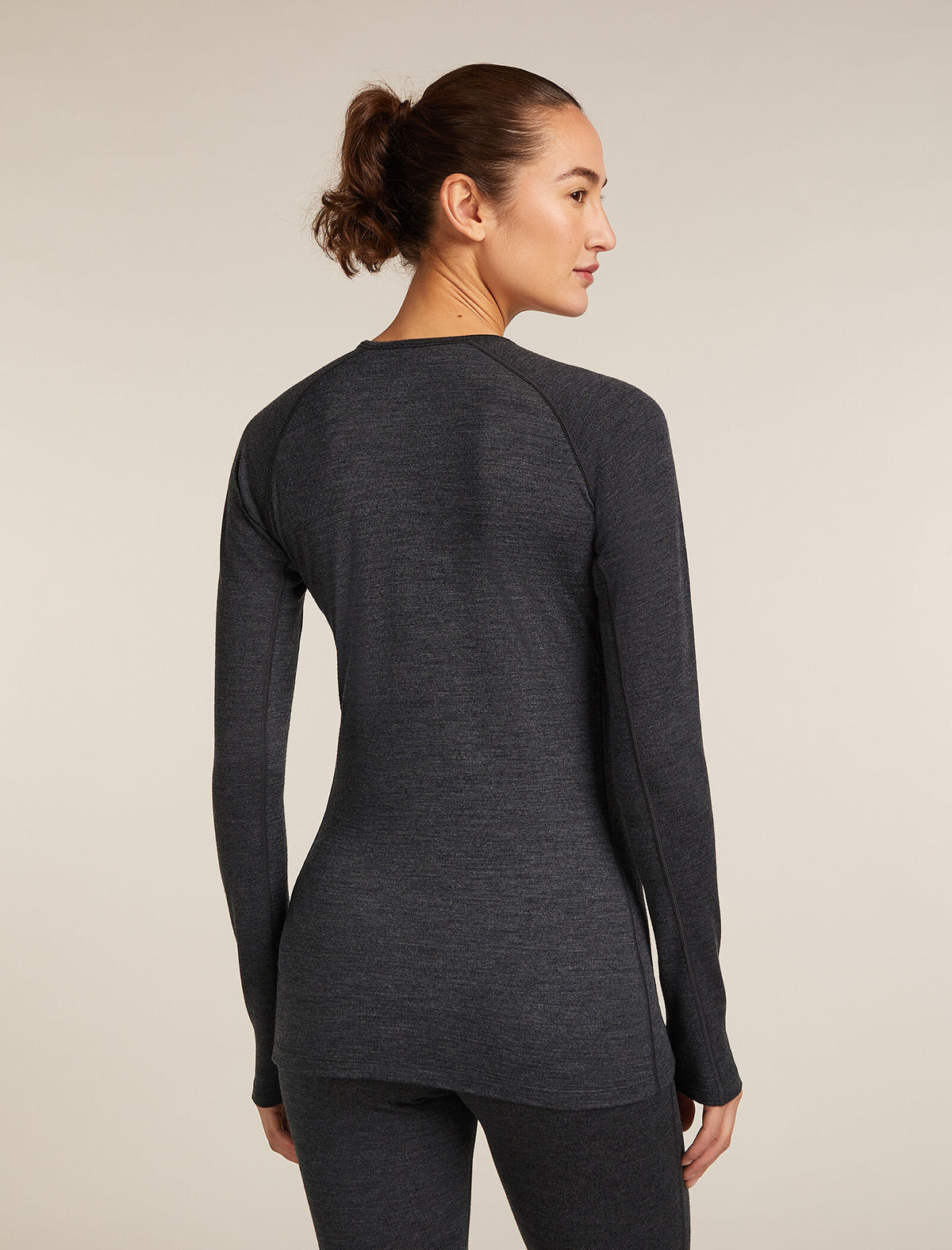 Women’s Merino 260 ZoneKnit™ long sleeve Crewe Jet hthr - 2