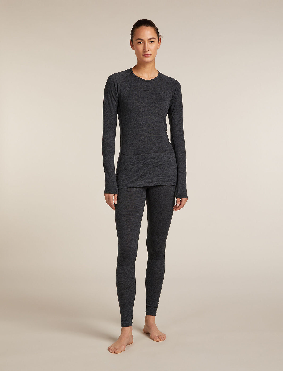 Women’s Merino 260 ZoneKnit™ long sleeve Crewe Jet hthr - 3