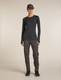 Women’s Merino 260 ZoneKnit™ long sleeve Crewe Jet hthr - 4