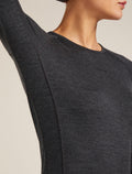 Women’s Merino 260 ZoneKnit™ long sleeve Crewe Jet hthr - 8