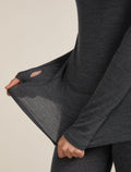 Women’s Merino 260 ZoneKnit™ long sleeve Crewe Jet hthr - 9