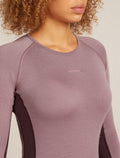 Women’s Merino 260 ZoneKnit™ long sleeve Crewe Java/Summit - 7