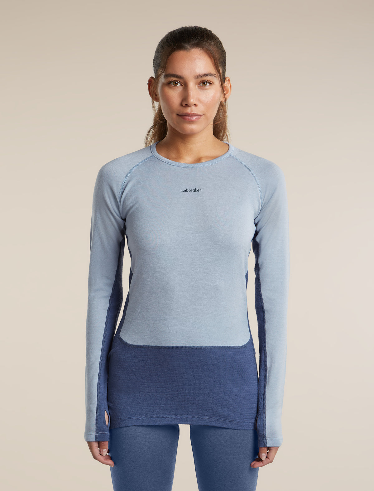 Women's Merino 260 ZoneKnit™ Long Sleeve Thermal Crewe Dawn/Zinc Blue - 1