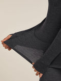 Women’s Merino 260 ZoneKnit™ long sleeve Half Zip Jet hthr - 10