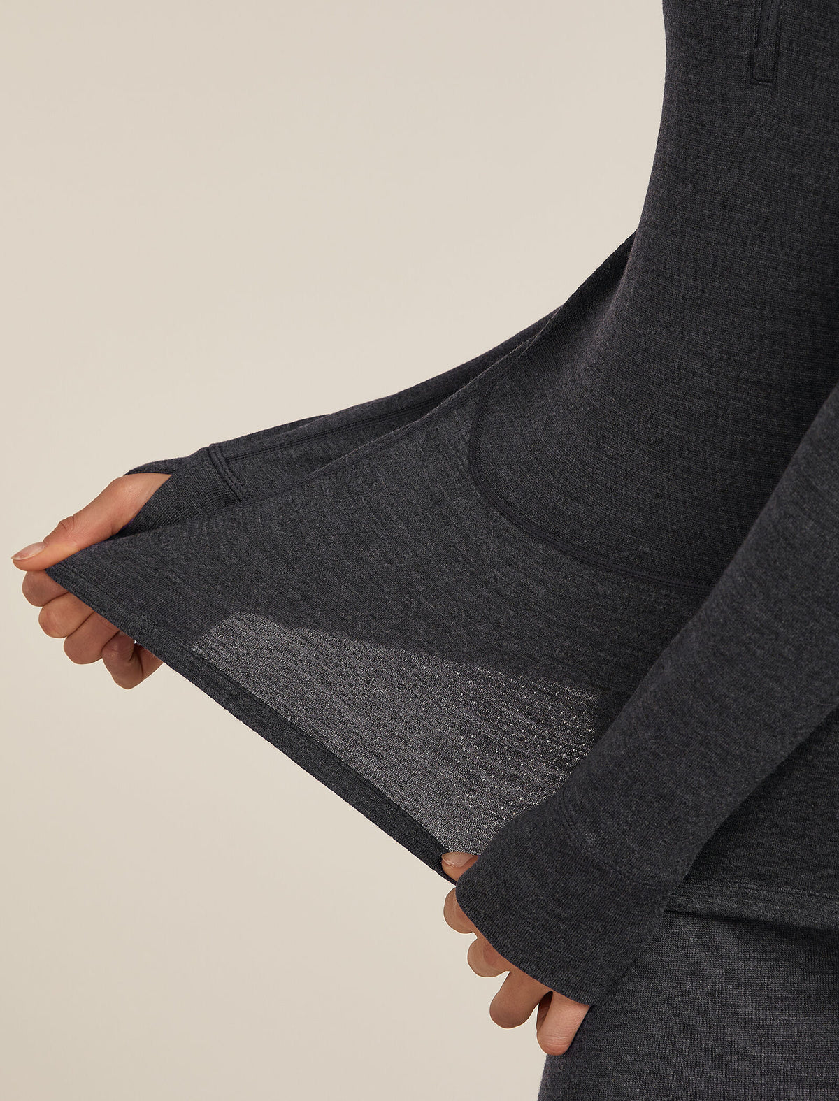 Women’s Merino 260 ZoneKnit™ long sleeve Half Zip Jet hthr - 10
