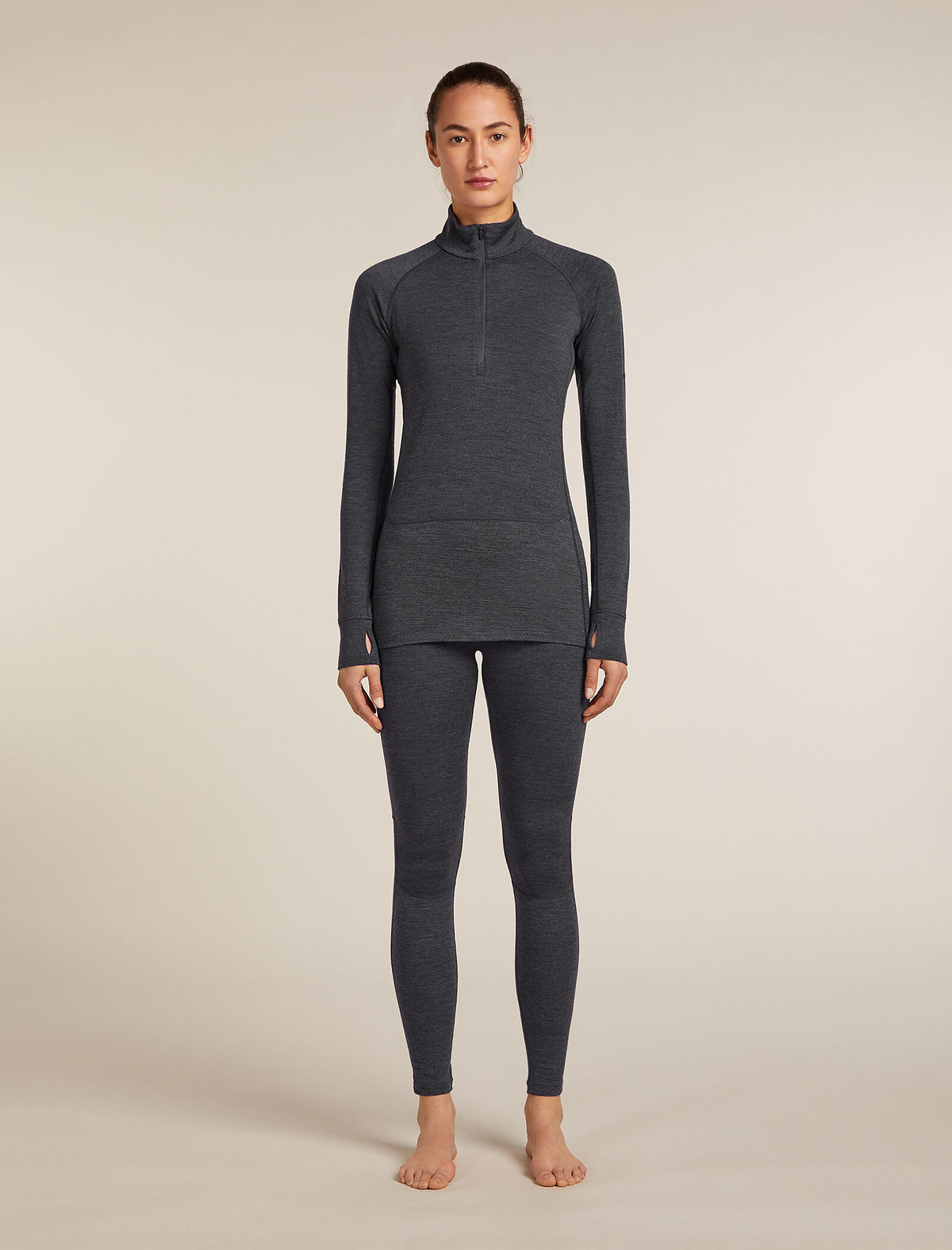 Women’s Merino 260 ZoneKnit™ long sleeve Half Zip Jet hthr - 3