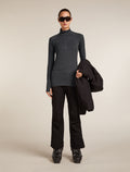 Women’s Merino 260 ZoneKnit™ long sleeve Half Zip Jet hthr - 4