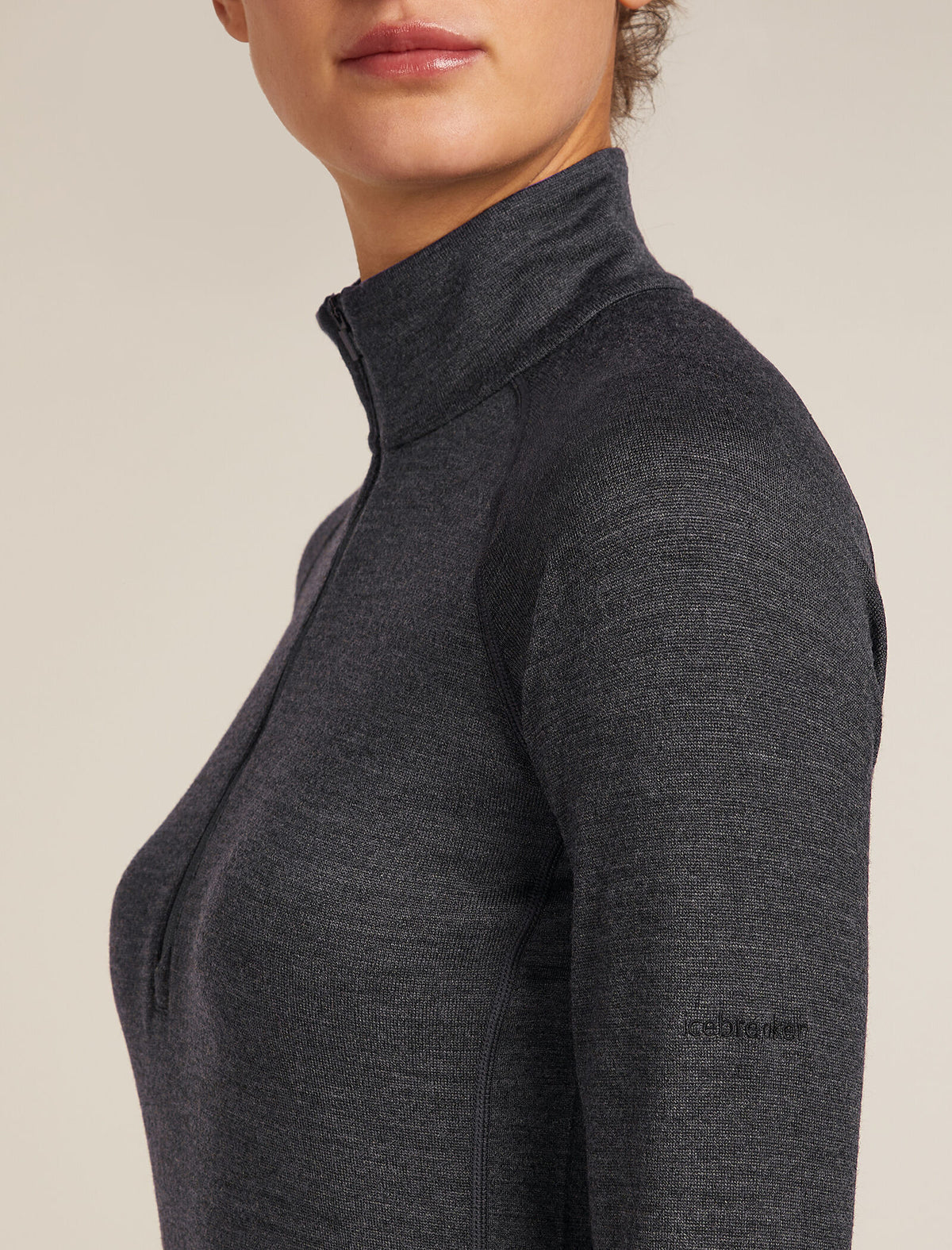 Women’s Merino 260 ZoneKnit™ long sleeve Half Zip Jet hthr - 5