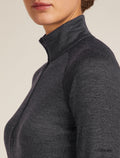 Women’s Merino 260 ZoneKnit™ long sleeve Half Zip Jet hthr - 7