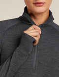 Women’s Merino 260 ZoneKnit™ long sleeve Half Zip Jet hthr - 8