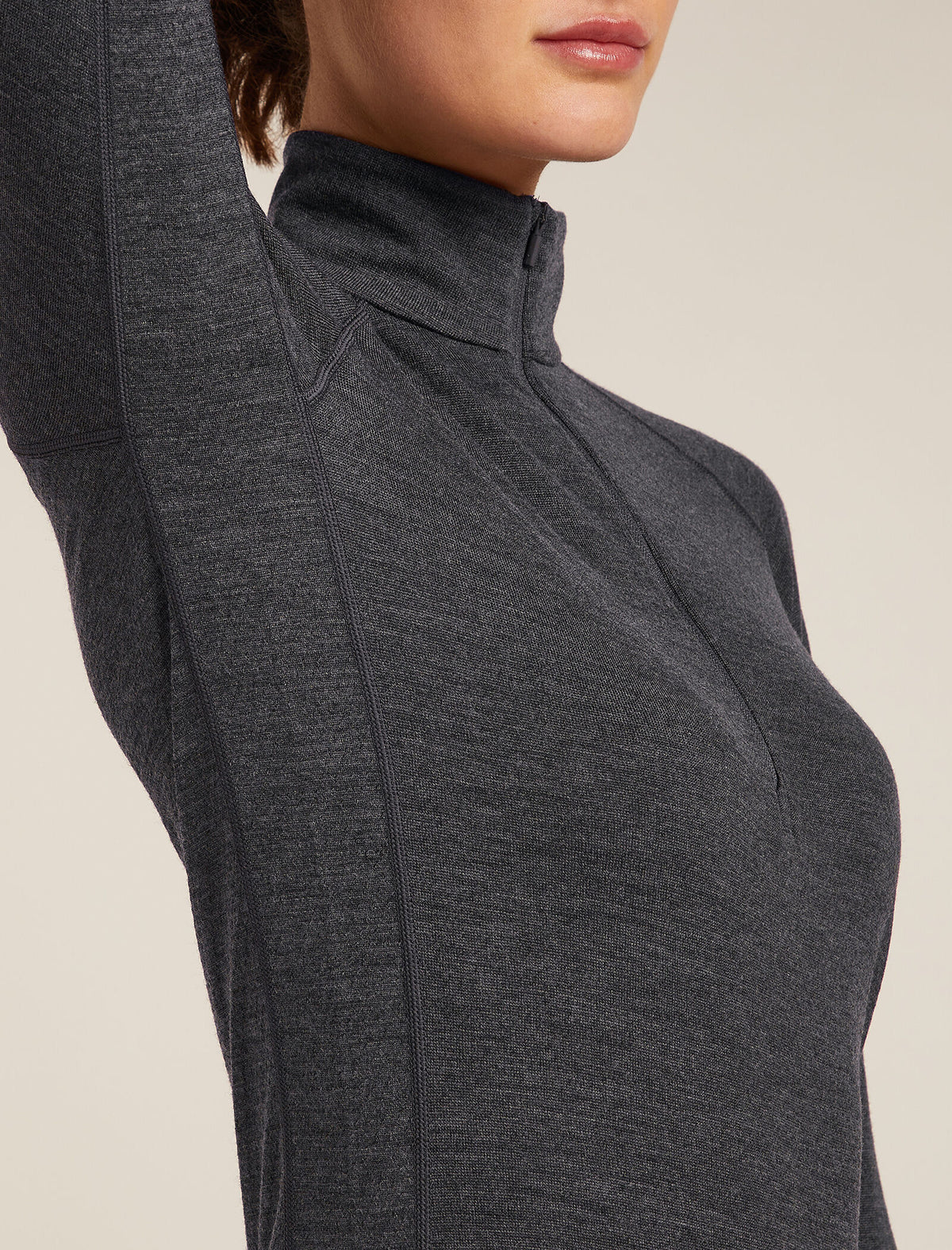 Women’s Merino 260 ZoneKnit™ long sleeve Half Zip Jet hthr - 9