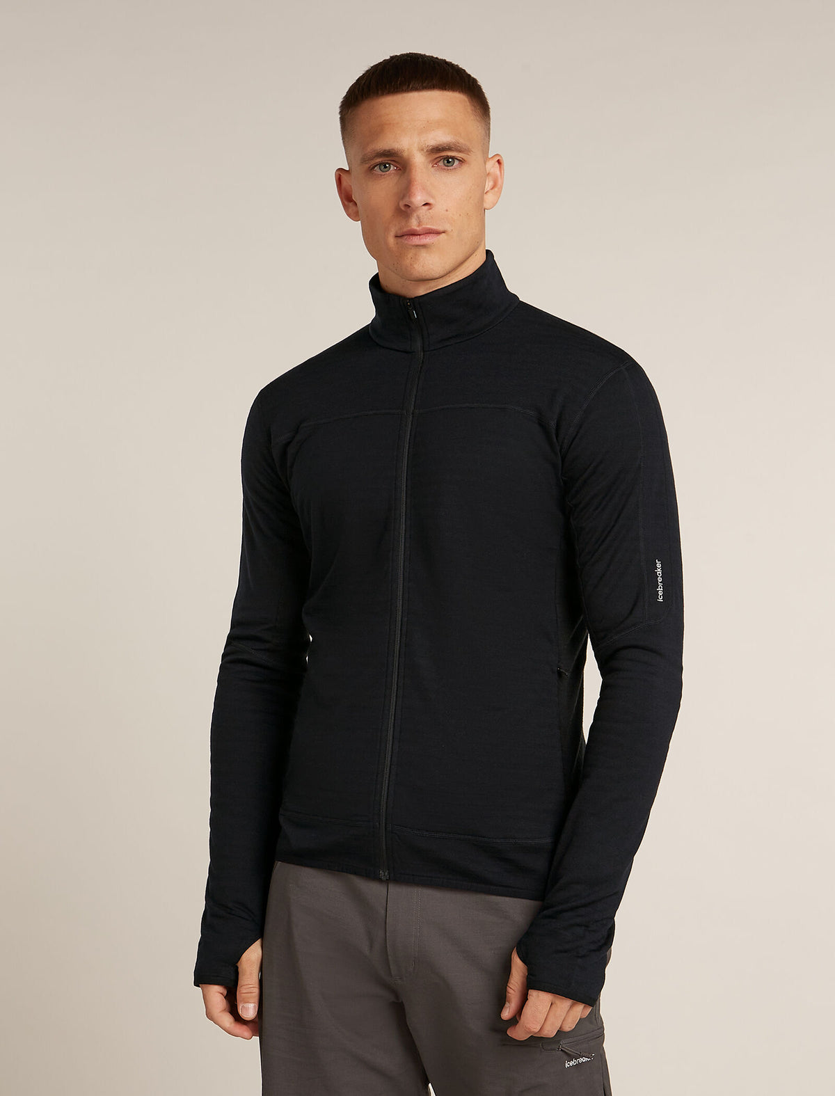 Merino Blend 300 RealFleece™ Descender Long Sleeve Zip Jacket Black - 1