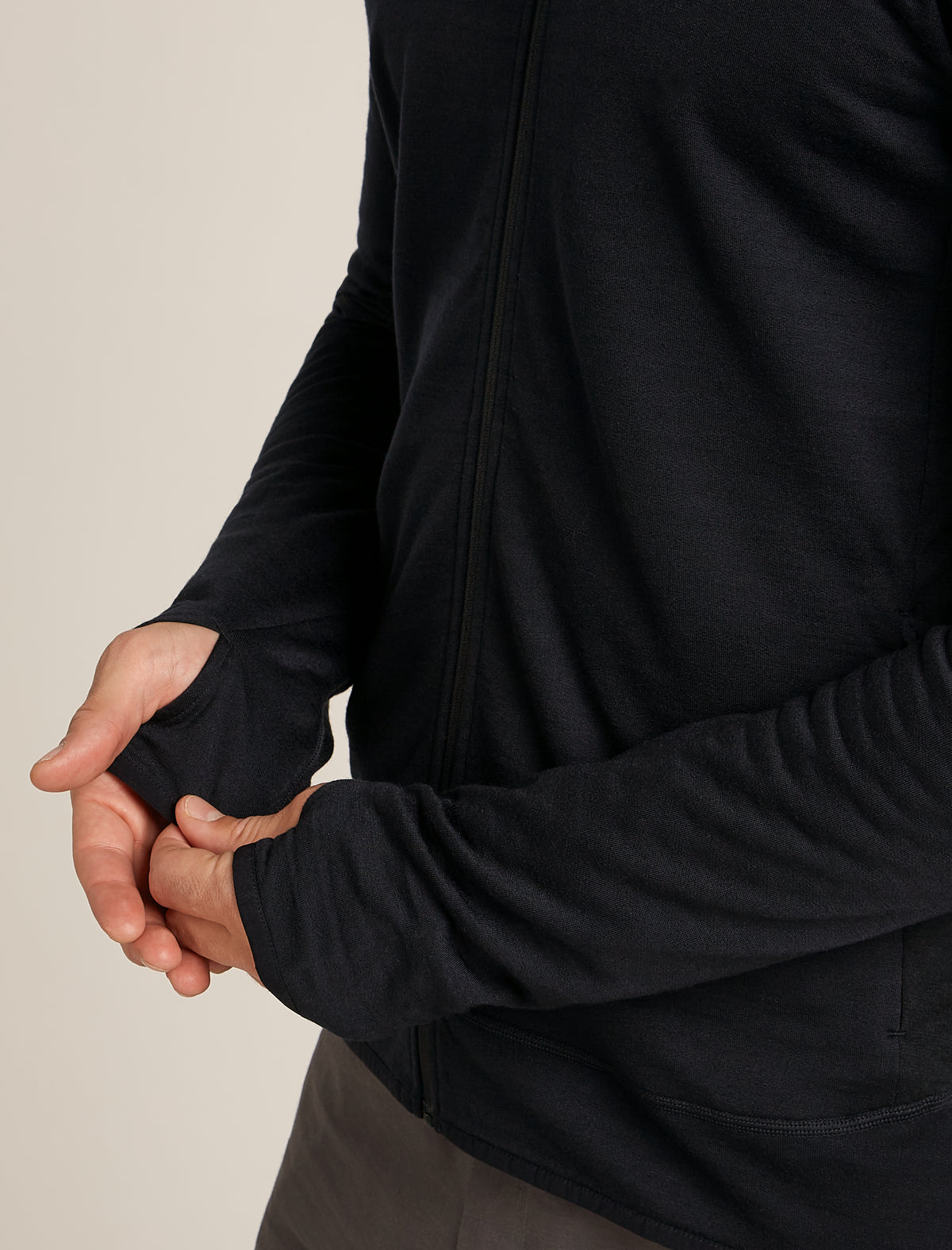 Men’s Merino Blend 300 RealFleece™ Descender Long Sleeve Zip Jacket Black - 12