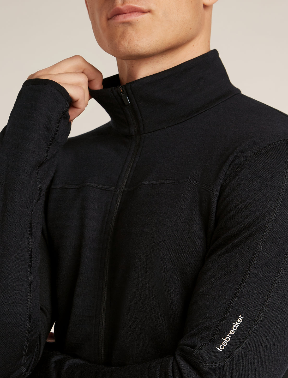 Men’s Merino Blend 300 RealFleece™ Descender Long Sleeve Zip Jacket Black - 13