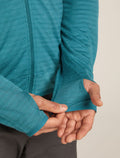 Men's Merino Blend 300 RealFleece™ Descender Long Sleeve Zip Jacket Topaz/Atlantis - 9