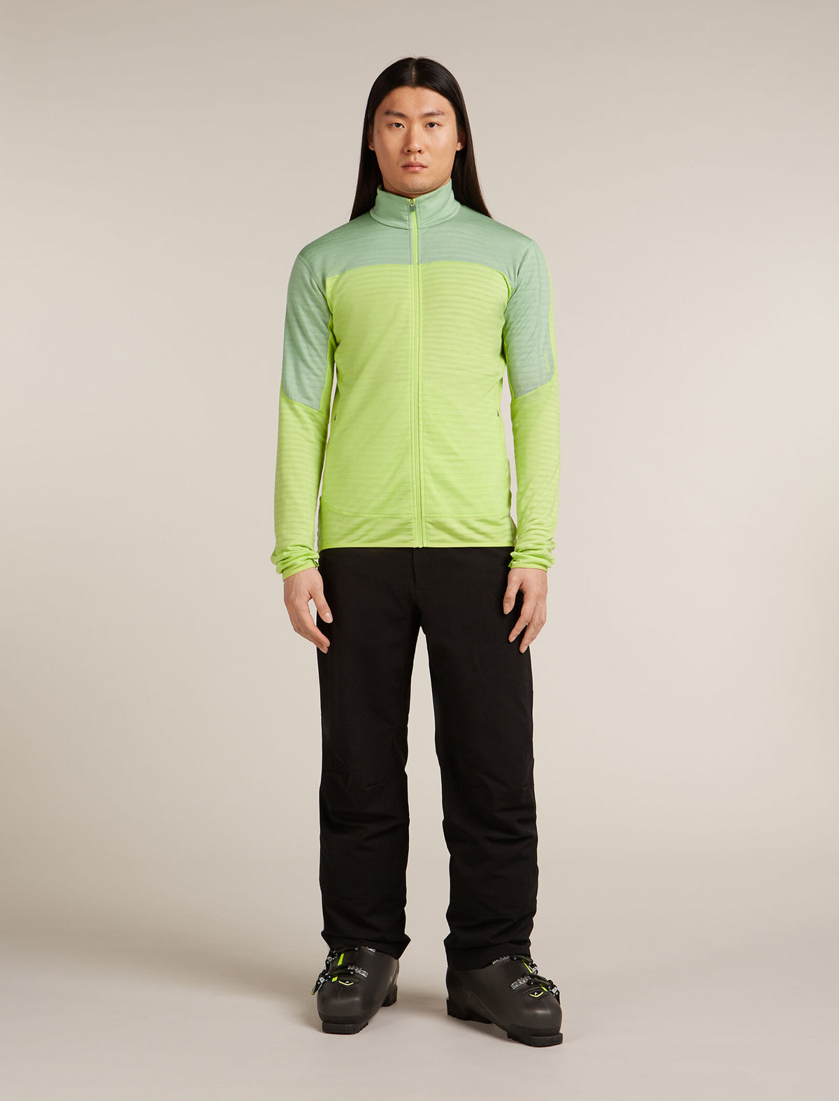 Merino Blend 300 RealFleece™ Descender Long Sleeve Zip Jacket Peridot/Seaglass - 3