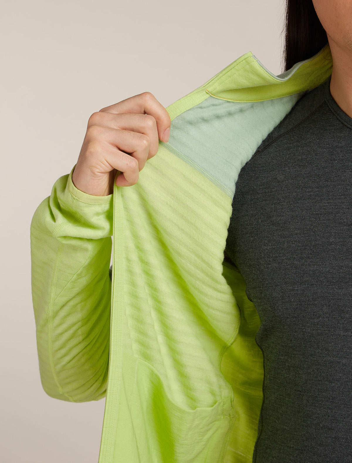 Merino Blend 300 RealFleece™ Descender Long Sleeve Zip Jacket Peridot/Seaglass - 8