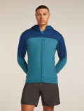 Merino Blend 300 RealFleece™ Descender Long Sleeve Zip Hoodie Topaz/Atlantis - 1