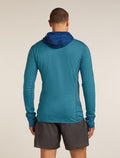 Merino Blend 300 RealFleece™ Descender Long Sleeve Zip Hoodie Topaz/Atlantis - 2