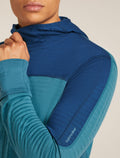 Merino Blend 300 RealFleece™ Descender Long Sleeve Zip Hoodie Topaz/Atlantis - 5