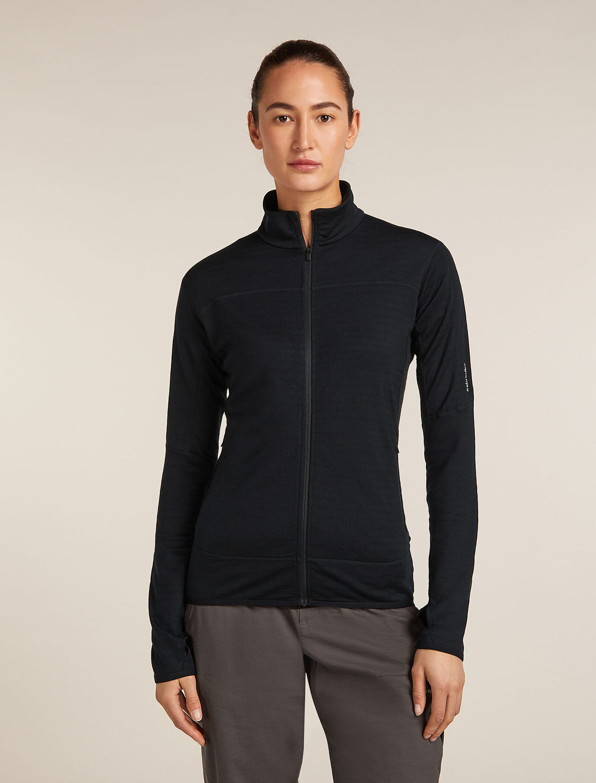 Merino Blend 300 RealFleece™ Descender Long Sleeve Zip Jacket Black - 1