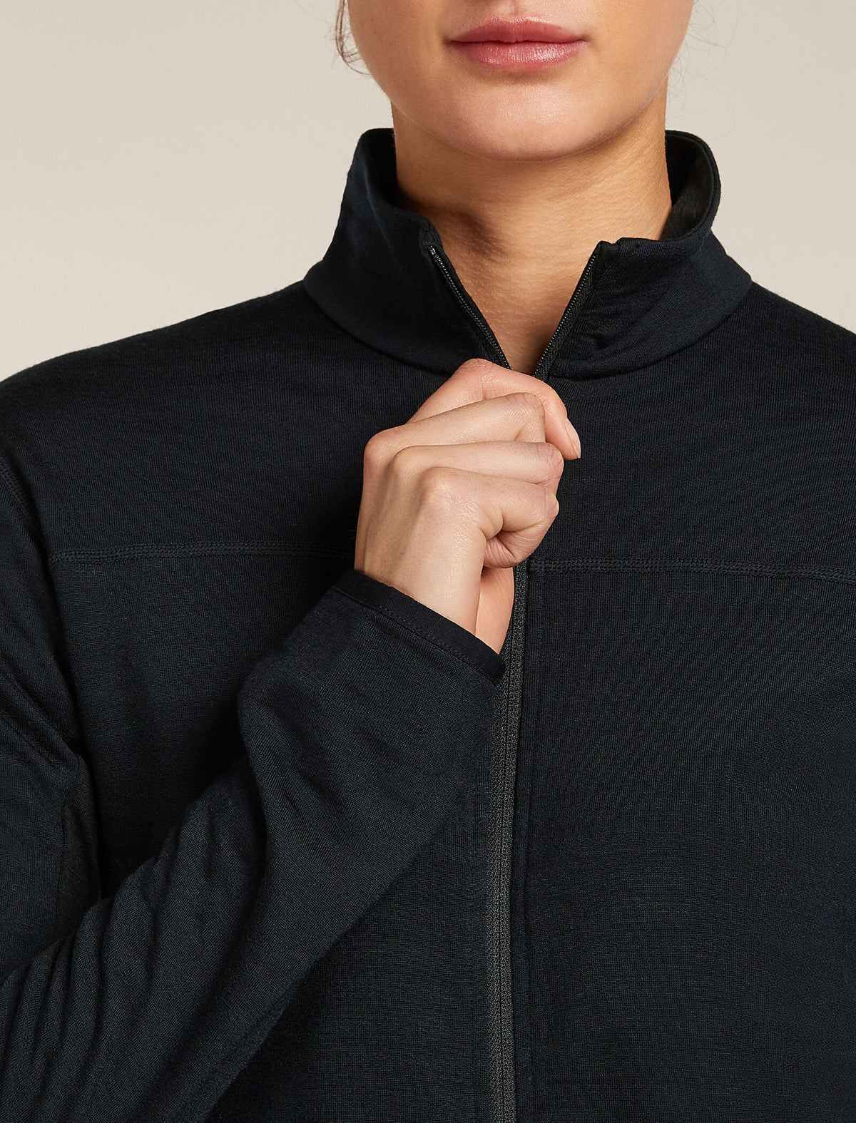 Merino Blend 300 RealFleece™ Descender Long Sleeve Zip Jacket Black - 7