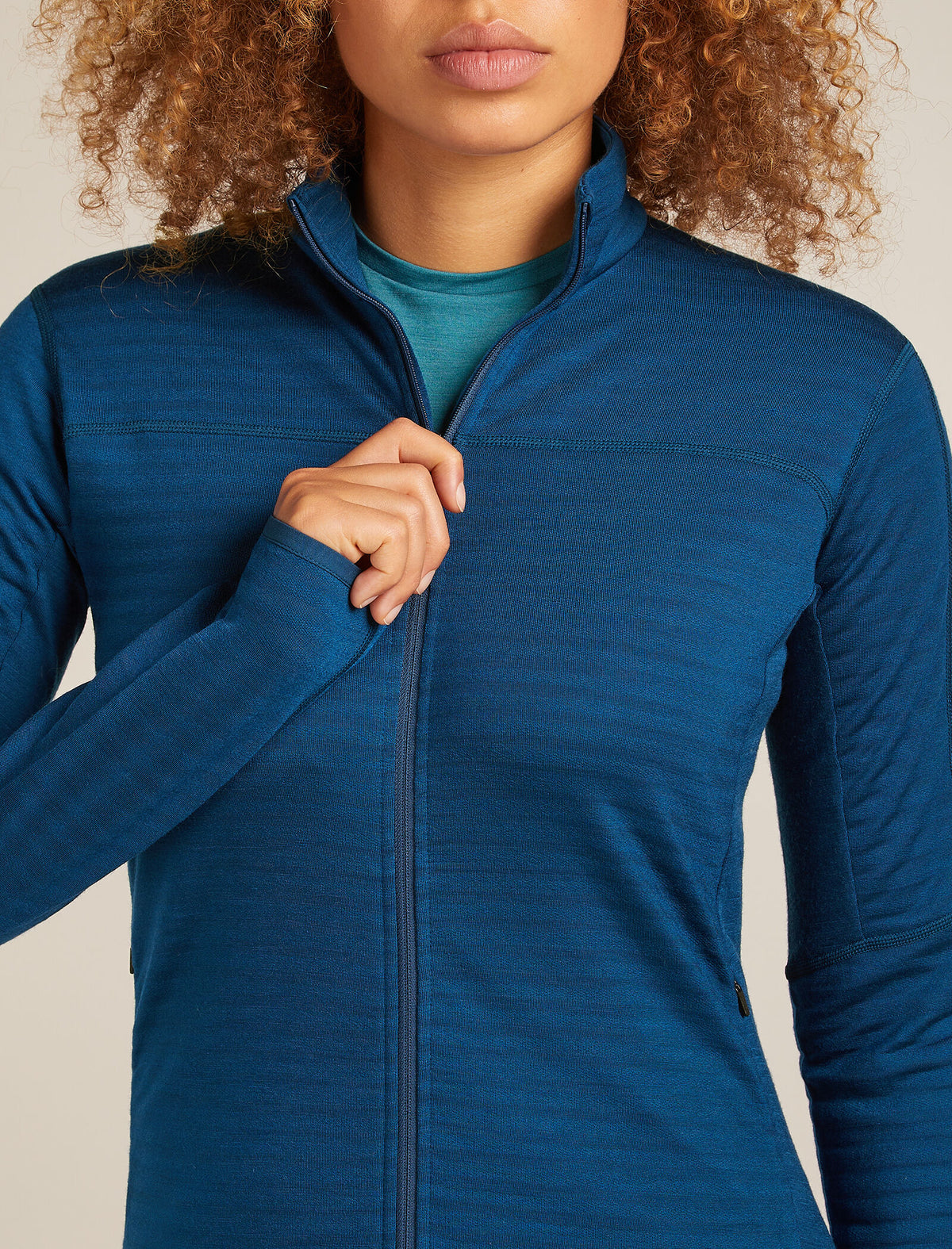 Merino Blend 300 RealFleece™ Descender Long Sleeve Zip Jacket Atlantis - 7