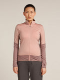 Merino Blend 300 RealFleece™ Descender Long Sleeve Zip Jacket Summit/Blush - 1