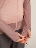 icebreaker-apac Women’s Merino Blend 300 RealFleece™ Descender Long Sleeve Zip Jacket Summit/Blush Women - 6
