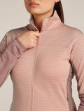 icebreaker-apac Women’s Merino Blend 300 RealFleece™ Descender Long Sleeve Zip Jacket Summit/Blush Women - 7
