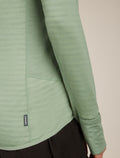 Merino Blend 300 RealFleece™ Descender Long Sleeve Zip Hoodie Seaglass - 10