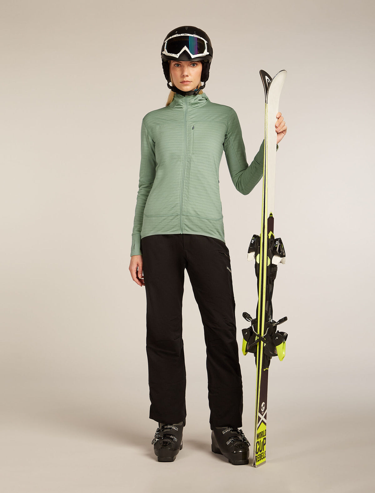 Merino Blend 300 RealFleece™ Descender Long Sleeve Zip Hoodie Seaglass - 4