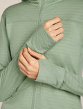 Merino Blend 300 RealFleece™ Descender Long Sleeve Zip Hoodie Seaglass - 6