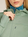 Merino Blend 300 RealFleece™ Descender Long Sleeve Zip Hoodie Seaglass - 7
