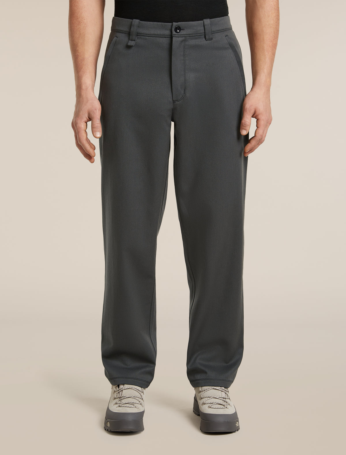 Men’s Merino Blend Cotton Twill Wander Pants Obsidian/Black - 1
