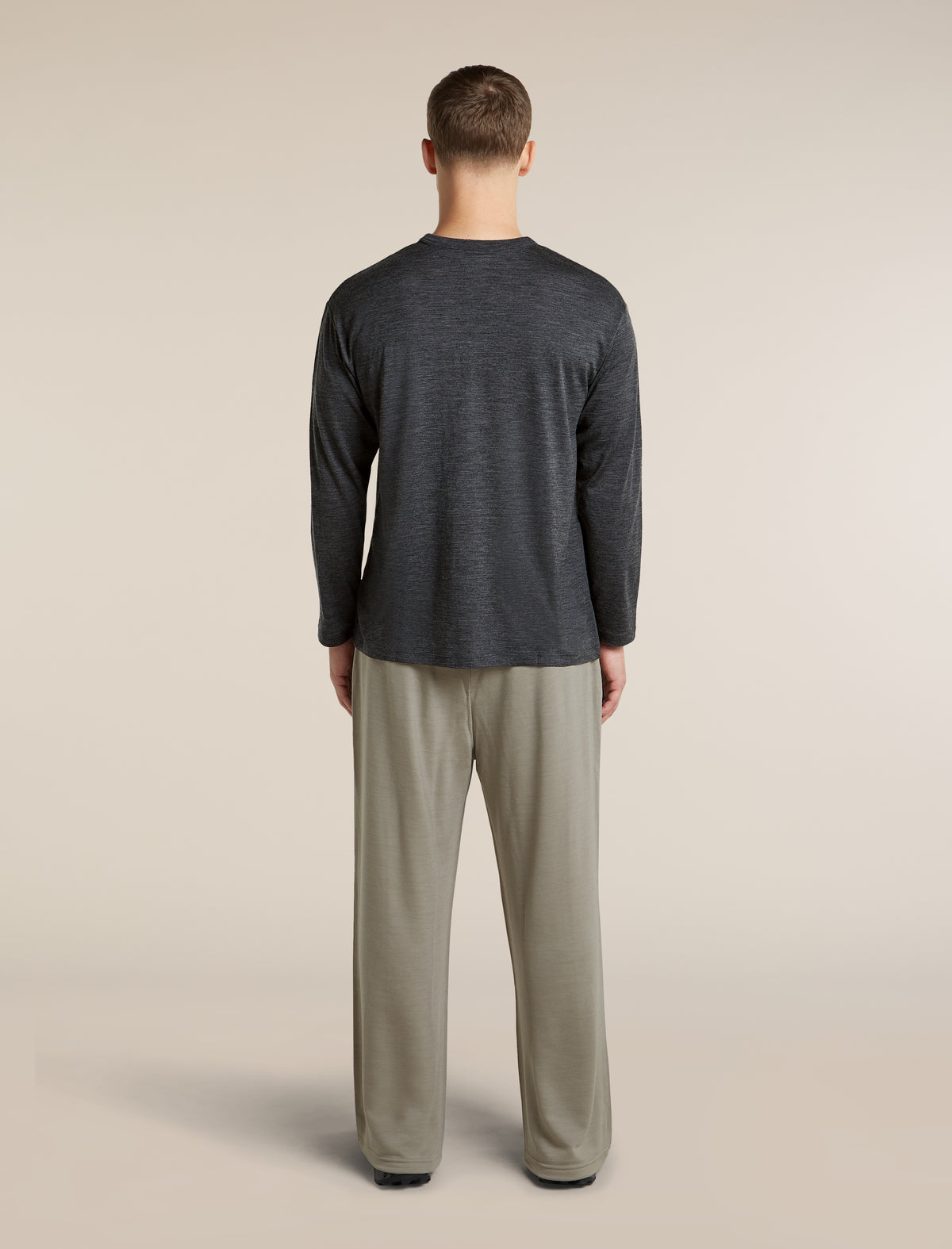 Unisex Merino 150 Long Sleeve Pocket T Shirt Jet Heather - 11