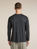 Unisex Merino 150 Long Sleeve Pocket T Shirt Jet Heather - 5