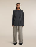 Unisex Merino 150 Long Sleeve Pocket T Shirt Jet Heather - 8