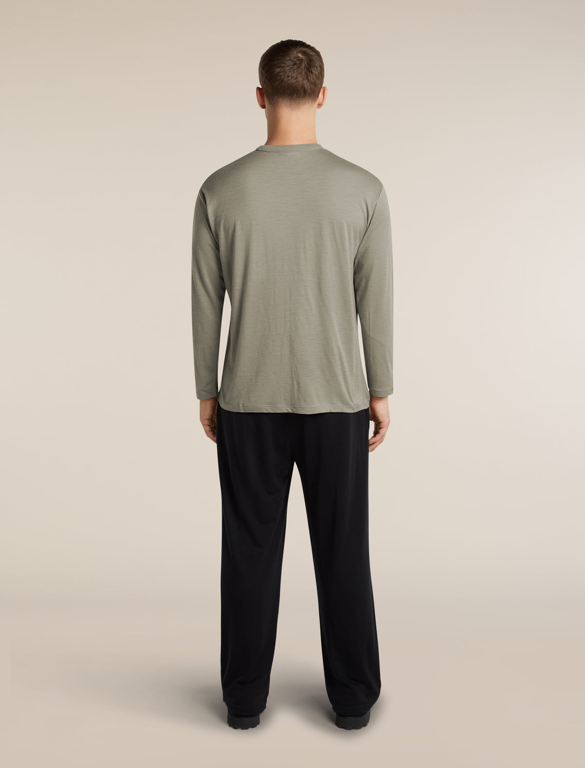 Unisex Merino 150 Long Sleeve Pocket T Shirt Smokey Grey - 10