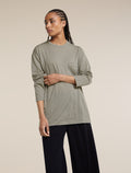 Unisex Merino 150 Long Sleeve Pocket T Shirt Smokey Grey - 17