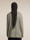 Unisex Merino 150 Long Sleeve Pocket T Shirt Smokey Grey - 4