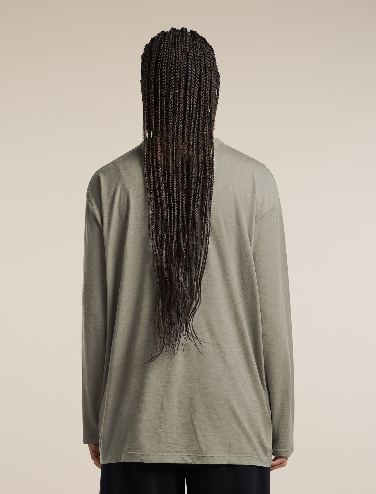 Unisex Merino 150 Long Sleeve Pocket T Shirt Smokey Grey - 4