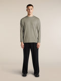 Unisex Merino 150 Long Sleeve Pocket T Shirt Smokey Grey - 5