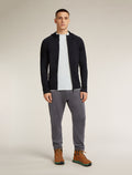 Men’s Merino Blend 200 RealFleece™ Explore Long Sleeve Zip Hoodie Black - 3