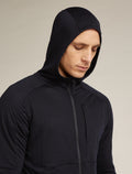 Men’s Merino Blend 200 RealFleece™ Explore Long Sleeve Zip Hoodie Black - 5